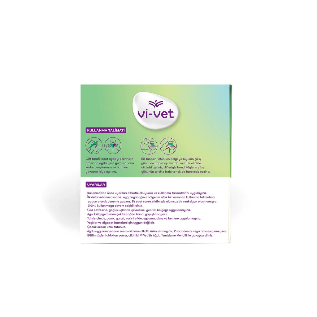 Vi-Vet Face Wax Strip Set Azulen 27 Pack (24 Facial Tapes + 3 Cleansing Wipes)