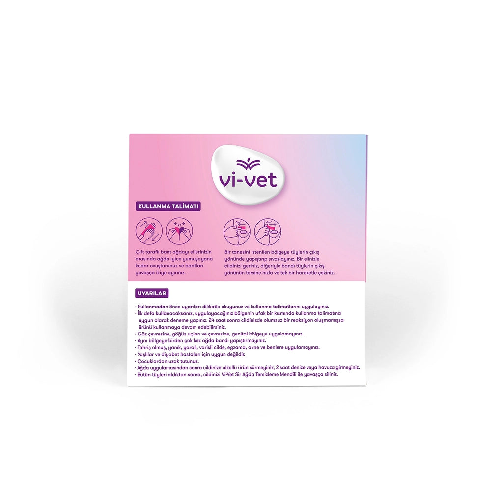 Vi-Vet Face Wax Strip Set Powdered 27-Piece (24 Facial Tapes + 3 Cleansing Wipes)