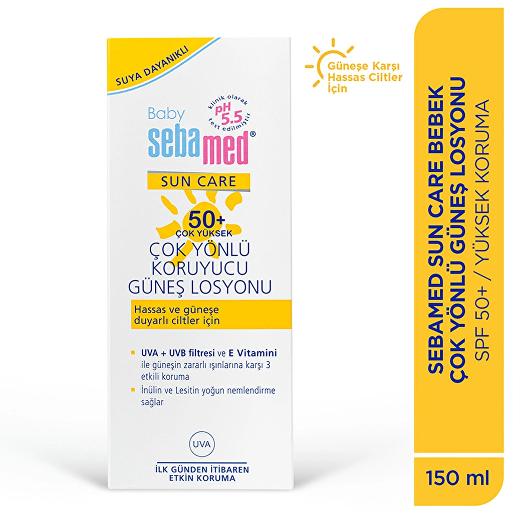 Sebamed Baby Sun Care Waterproof SPF 50+ Versatile Protective Baby Sun Lotion 150 ml