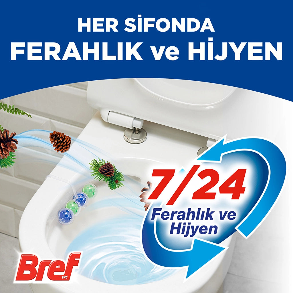Bref WC Power Aktiv Duopack Solid Toilet Block Pine