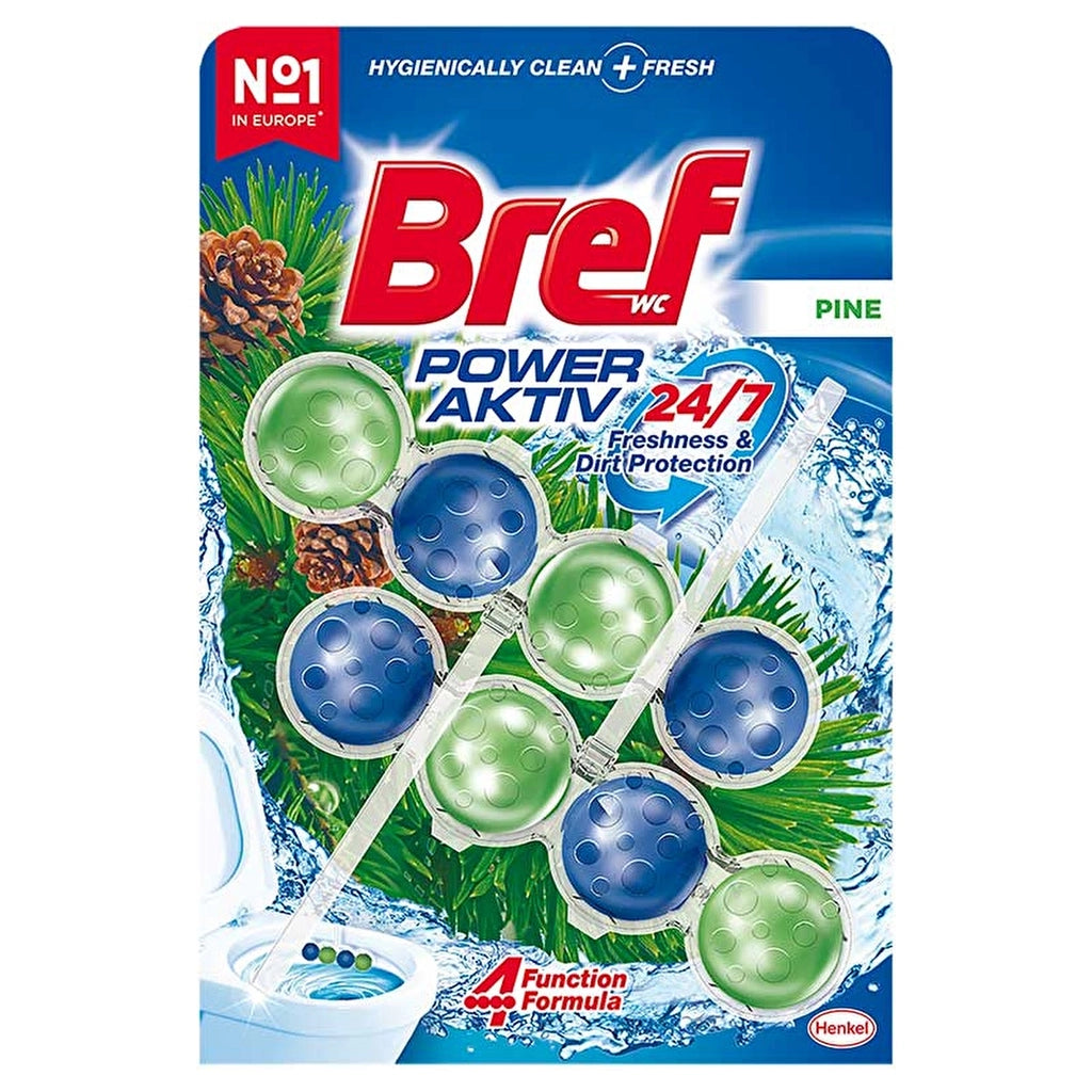Bref WC Power Aktiv Duopack Solid Toilet Block Pine