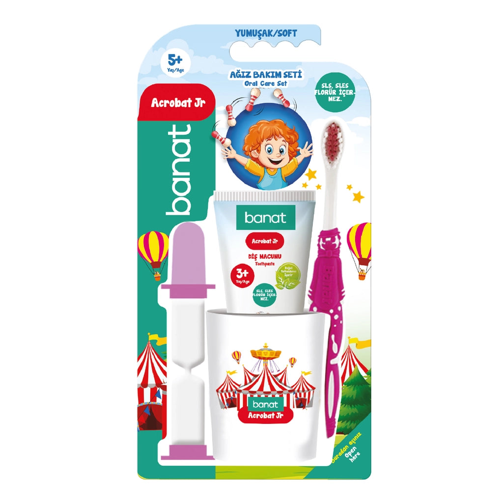 Banat Acrobat Jr. Oral Care Set (Soft)