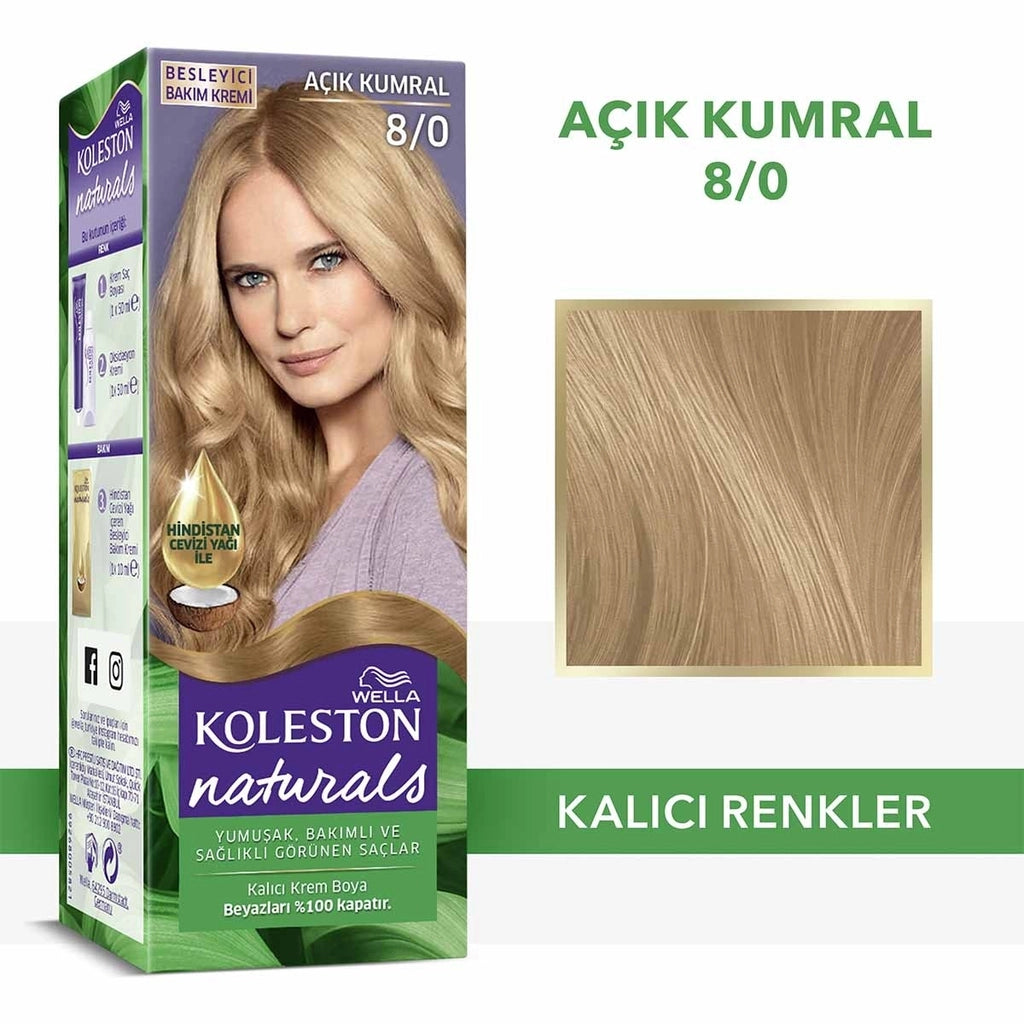 Wella Koleston Naturals Hair Dye 8/0 Light Brunette