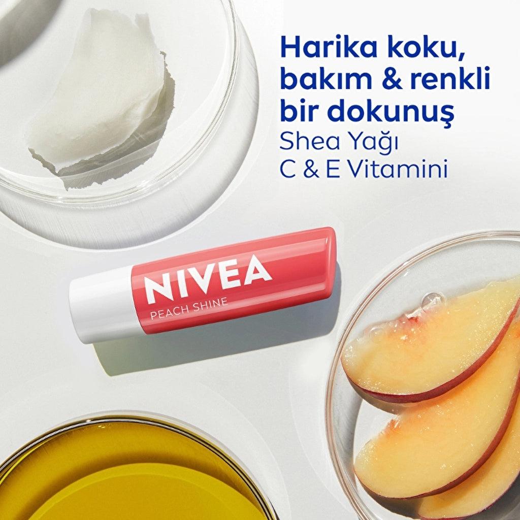 Nivea Peach Lip Care Cream 4.8 gr