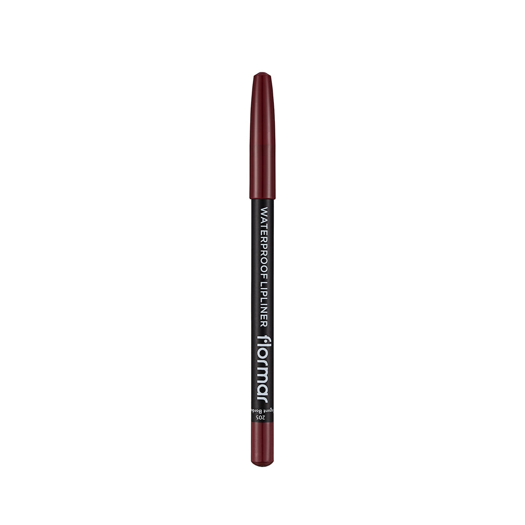 Flormar Waterproof and Intensely Pigmented Matte Lip Liner 205 Elegant Bordeaux