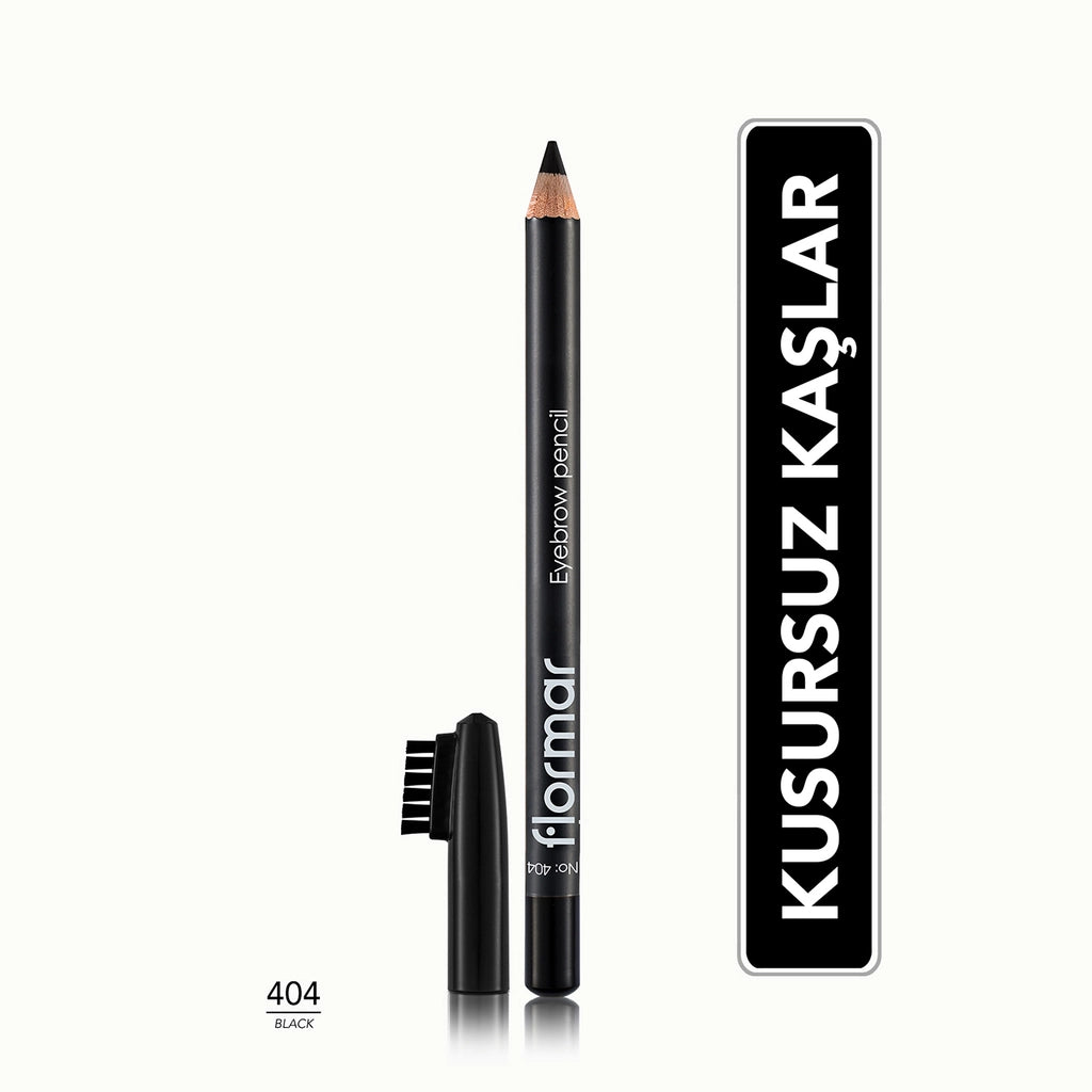 Flormar Eyebrow Pencil with Soft Tip and Diffusing Brush 402 Brown