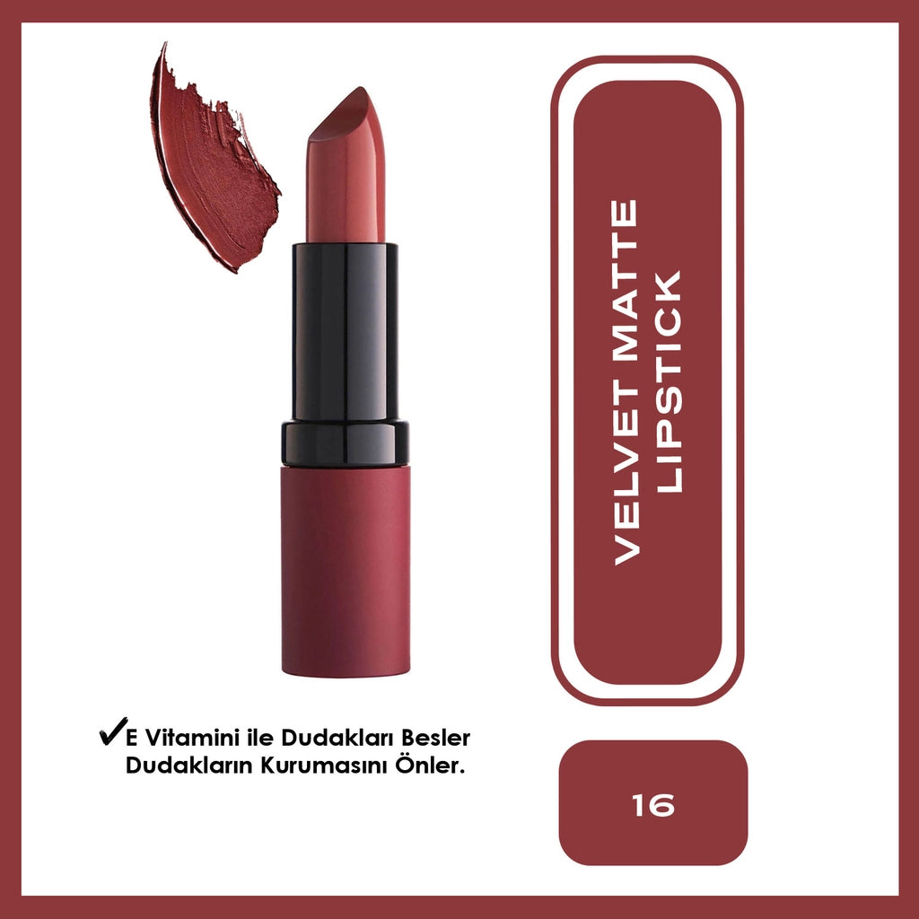 Golden Rose Velvet Matte Lipstick Lipstick No:12