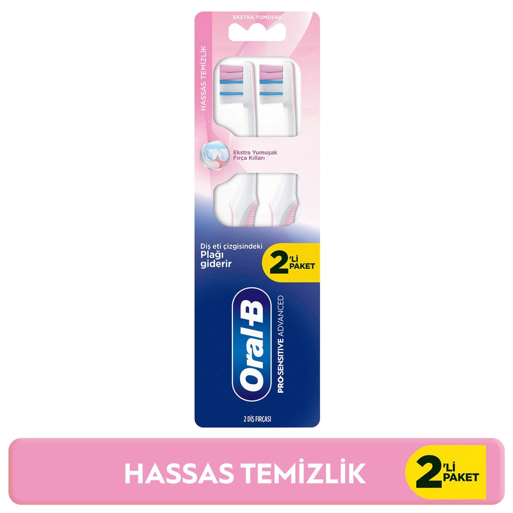 Oral-B Pro-Sensitive Advanced Sensitive Cleaning Toothbrush Extra 1+1 (Soft)