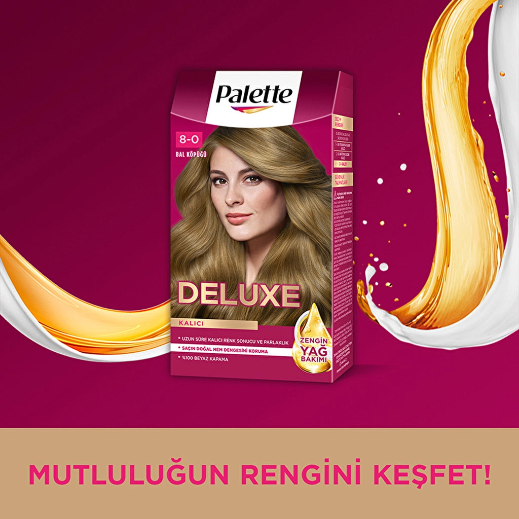 Palette Deluxe Hair Dye 8-0 Honey Foam