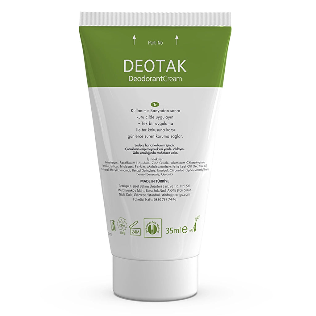 Deotak Unisex Cream Deodorant Plus 35 ml