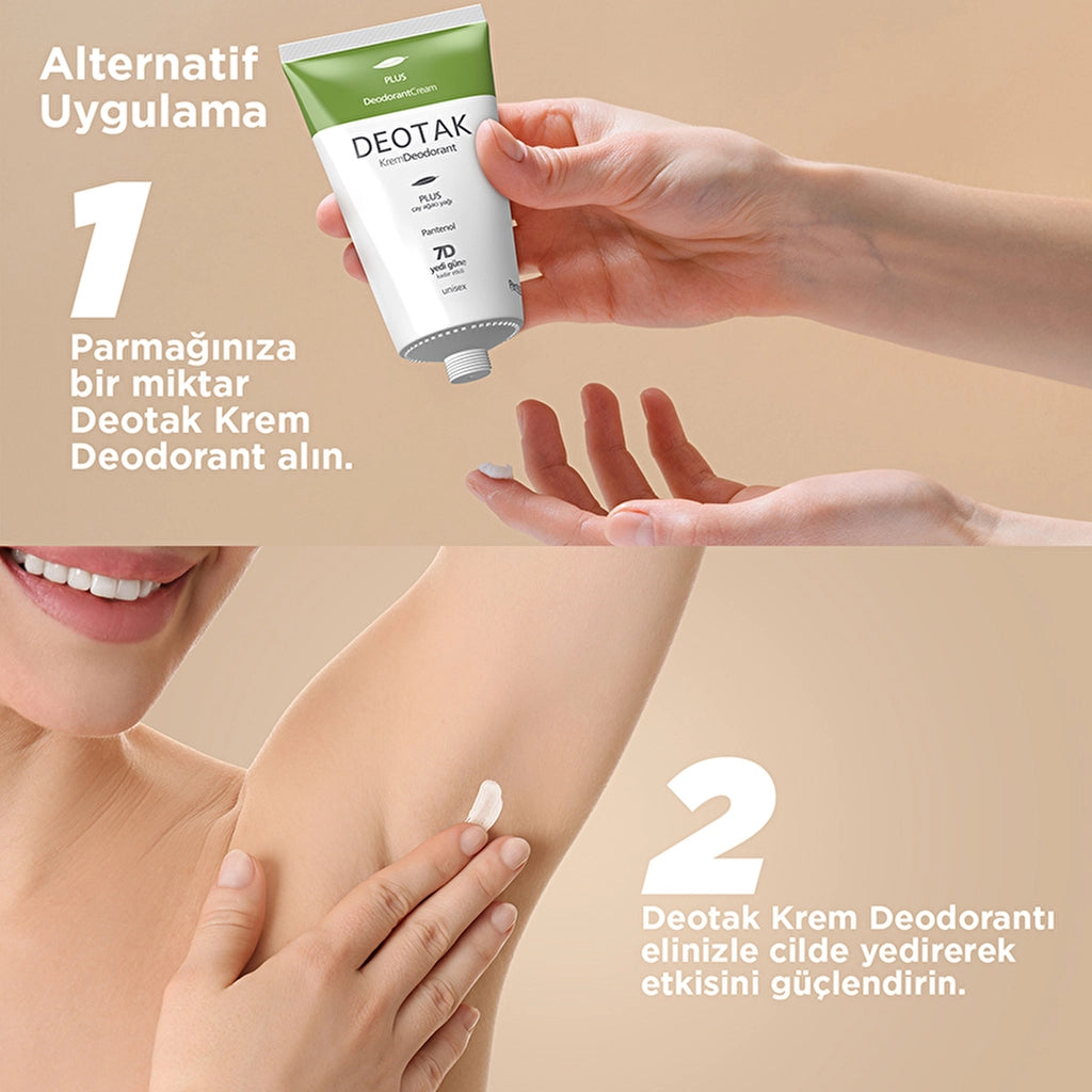 Deotak Unisex Cream Deodorant Plus 35 ml