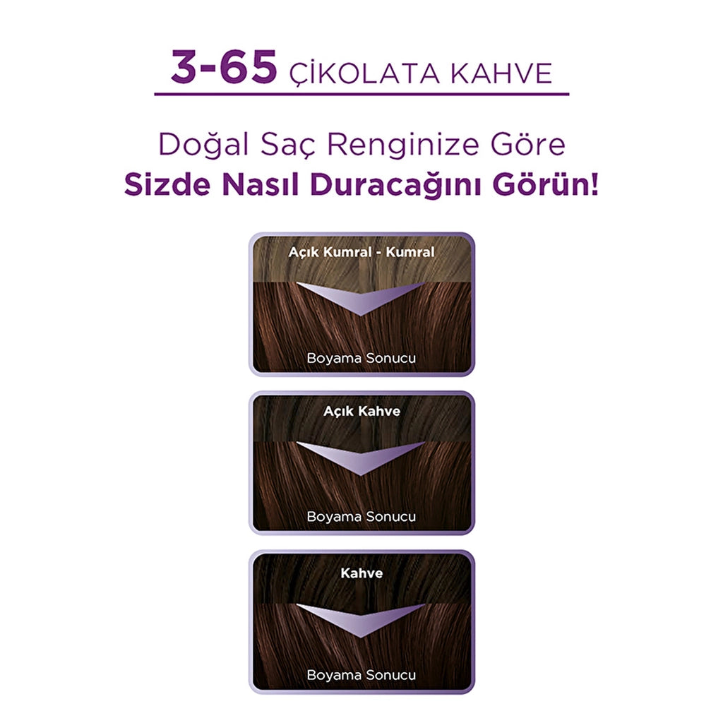 Palette Eye Catching Colors Hair Dye 3-65 Chocolate Brown