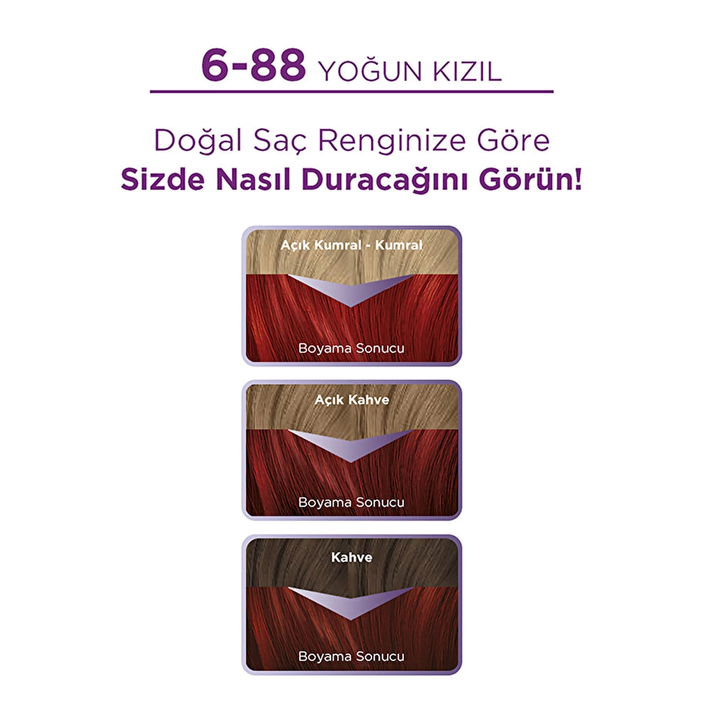 Palette Eye-Catching Colors Hair Dye 6-88 Intense Red