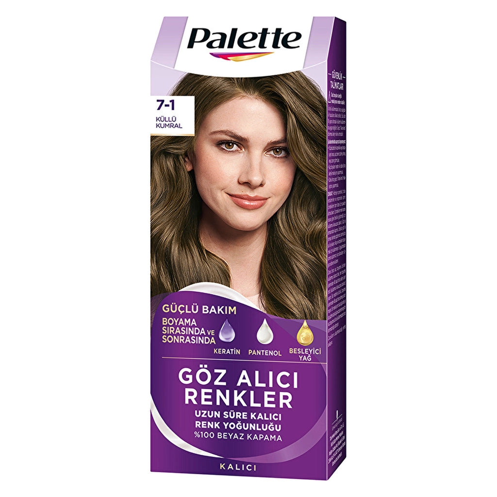 Palette Eye-Catching Colors Hair Dye 7-1 Ashy Auburn
