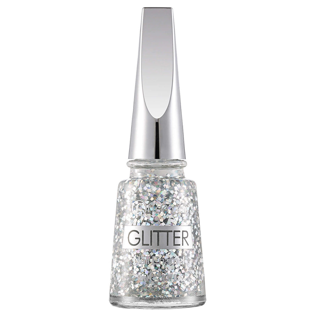 Flormar Glitter Translucent Glitter Nail Polish GL36 Blackstar
