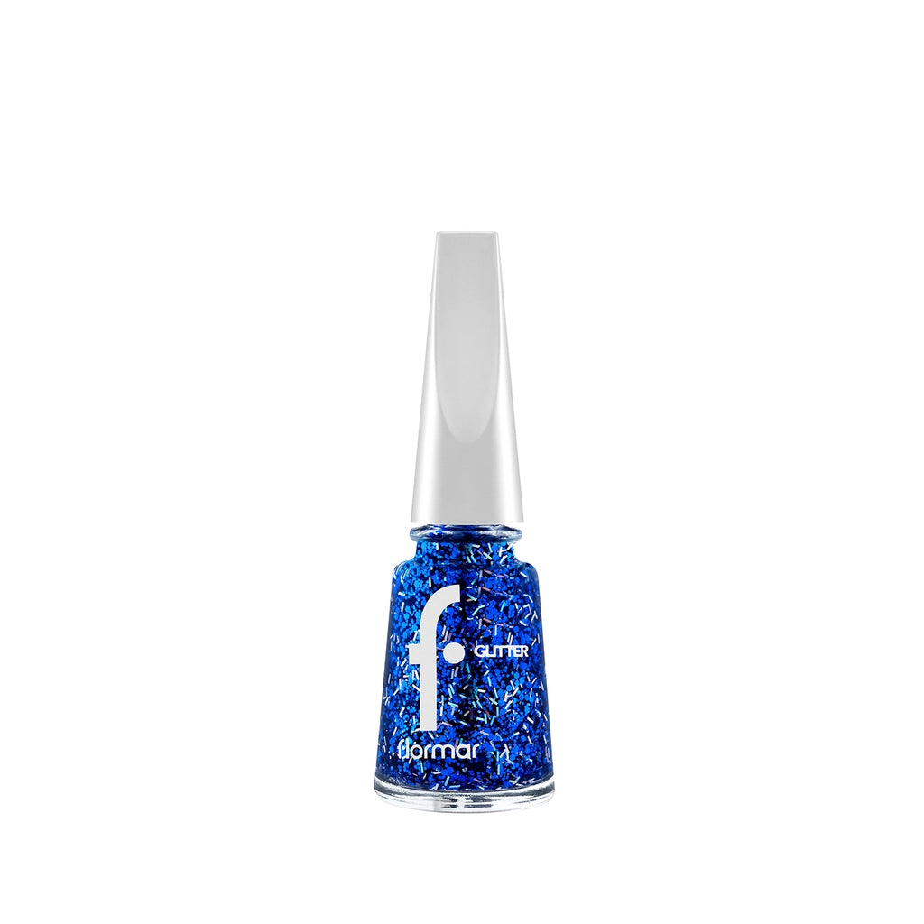 Flormar Glitter Translucent Glitter Nail Polish GL07 Sapphire Shine