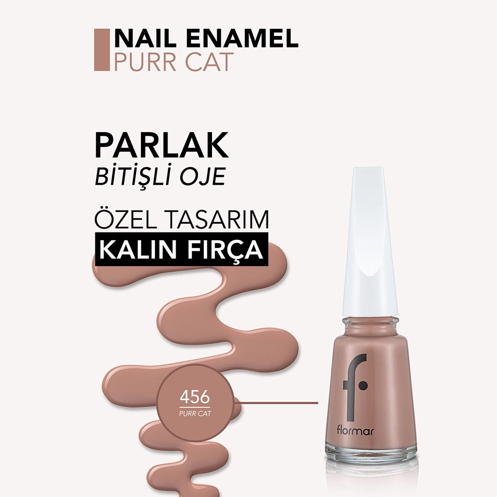Flormar Nail Enamel Intensely Pigmented Nail Polish 456 Purr Cat