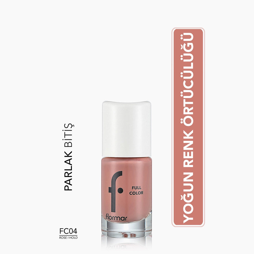 Flormar Full Color Extra Intense Pigmented Nail Polish FC04 Rose I Hold