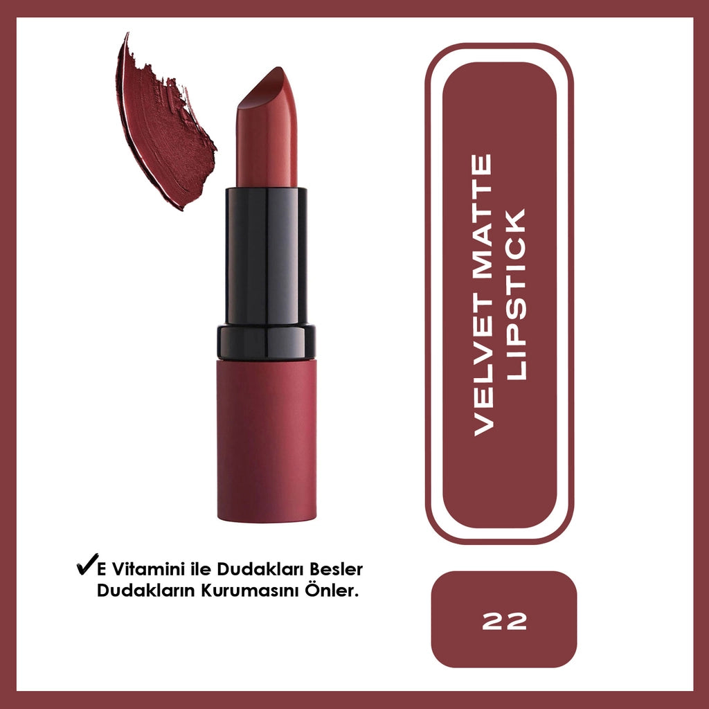 Golden Rose Velvet Matte Lipstick Lipstick No:12