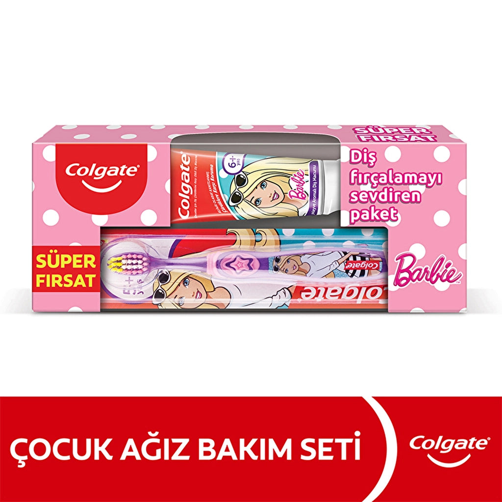 Colgate Barbie & Batman Toothpaste 75 ml - Toothbrush Oral Care Package (Assorted)