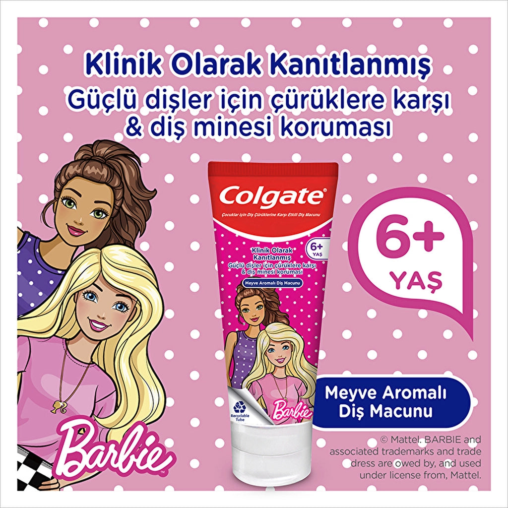 Colgate Barbie & Batman Toothpaste 75 ml - Toothbrush Oral Care Package (Assorted)