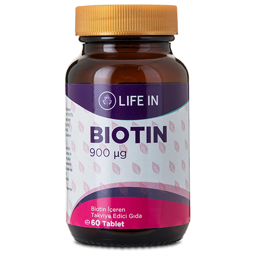 Life In Food Supplement Containing Biotin 60 Tablets 900mg