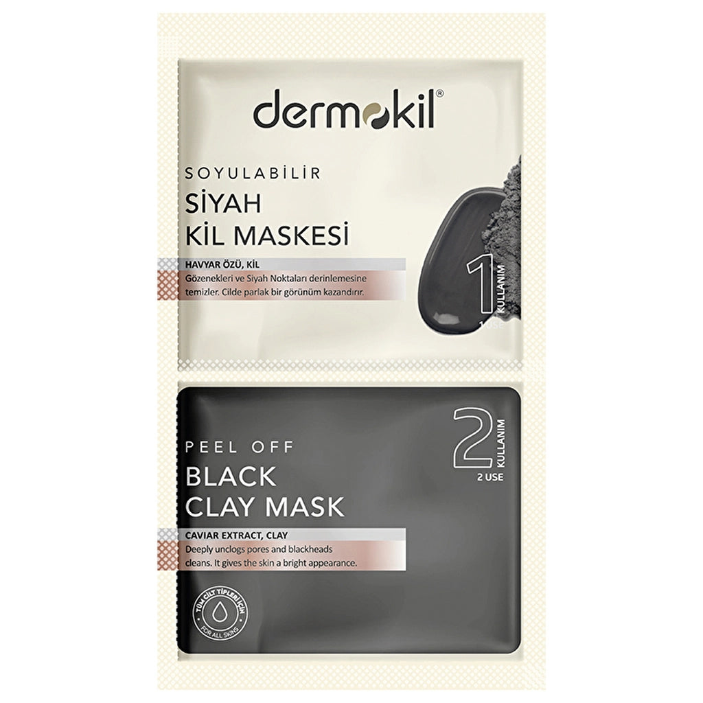 Dermokil Peelable Black Clay Mask with Caviar 15 ml