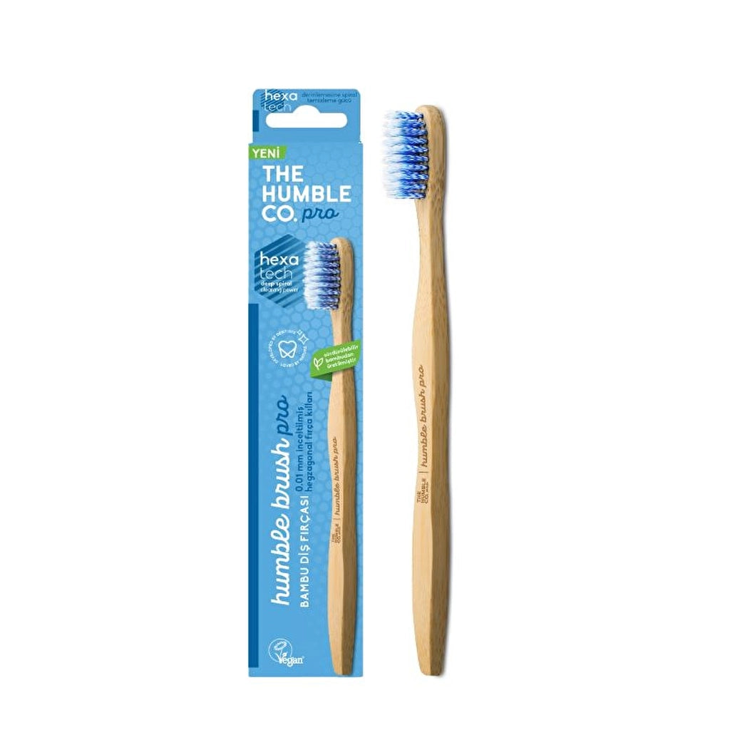 Humble Brush Pro Line Hexagonal Soft Adult Toothbrush Blue