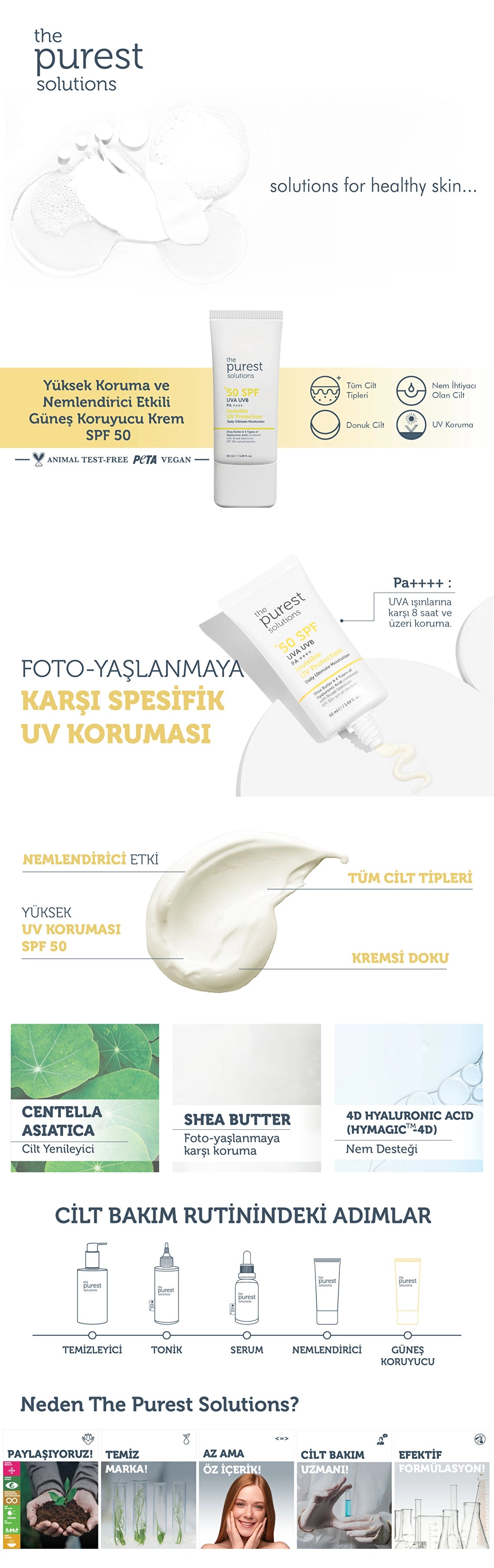The Purest Solutions Invisible UV Protection Daily Intensive Moisturizer SPF 50+ 50 ml