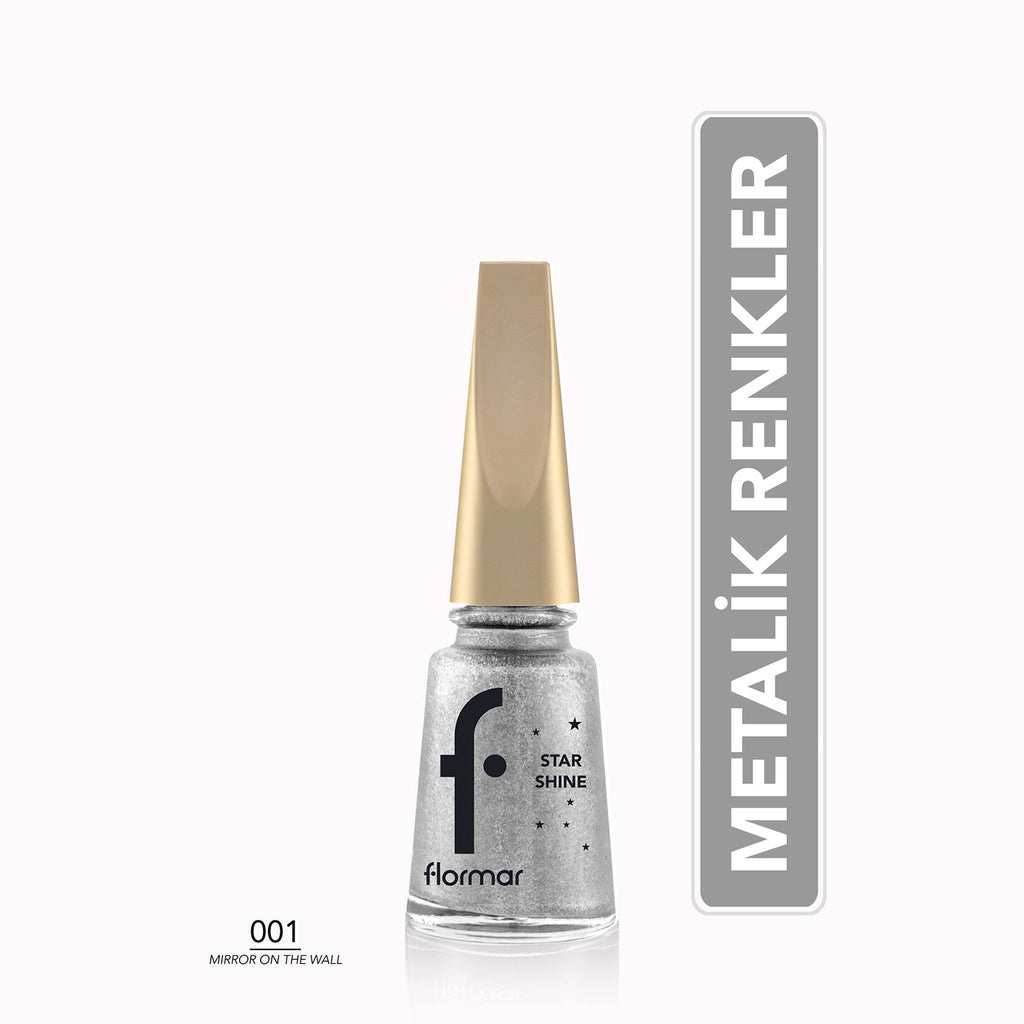 Flormar Star Shine Intensely Pigmented and Metallic Look Nail Polish 001 Mirror On the Wall