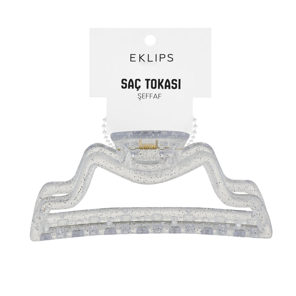 Eklips Curved Latch Buckle Glitter Transparent