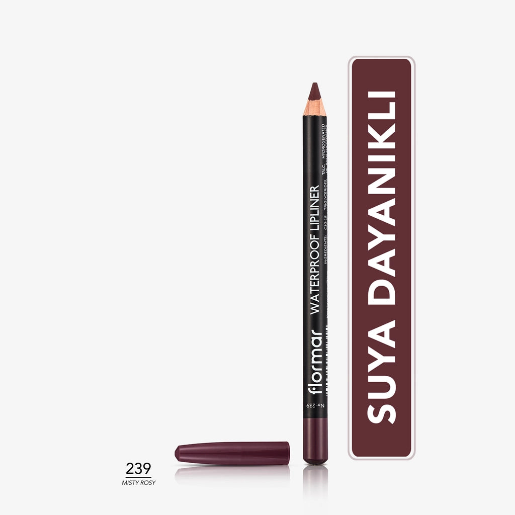 Flormar Waterproof and Intensely Pigmented Matte Lip Liner 205 Elegant Bordeaux