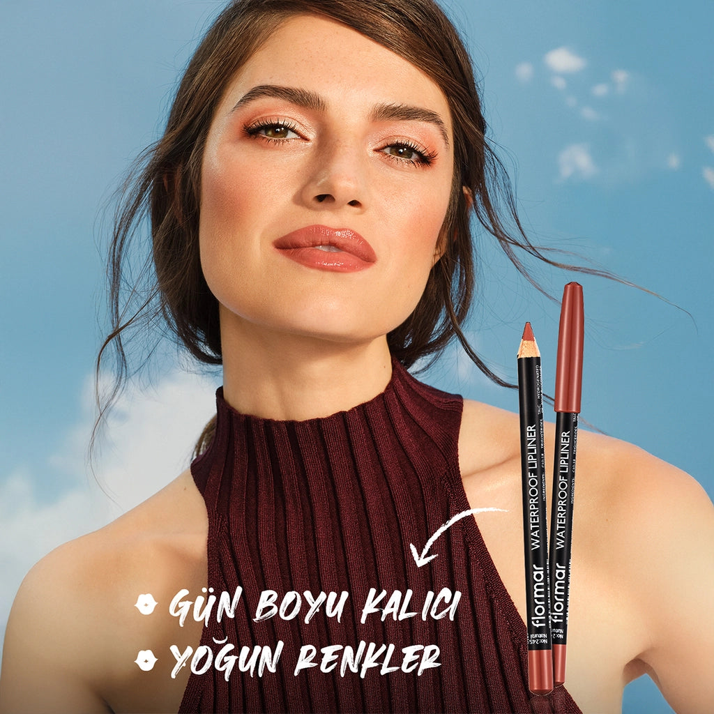 Flormar Waterproof and Intensely Pigmented Matte Lip Pencil 244 Chocolate Fondue