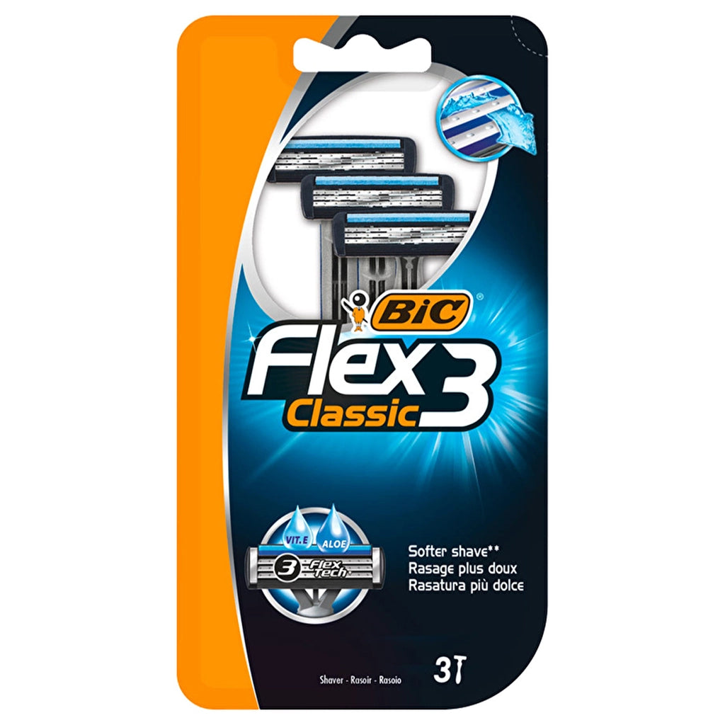 Bic Flex3 Classic 3-Blade Razor 3-Piece