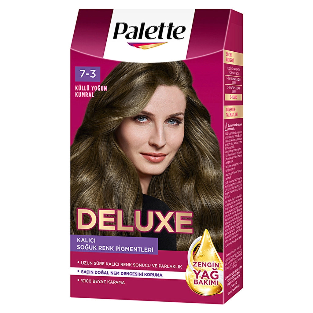 Palette Deluxe Intense Colors Hair Dye 7-3 Ashy Intense Auburn