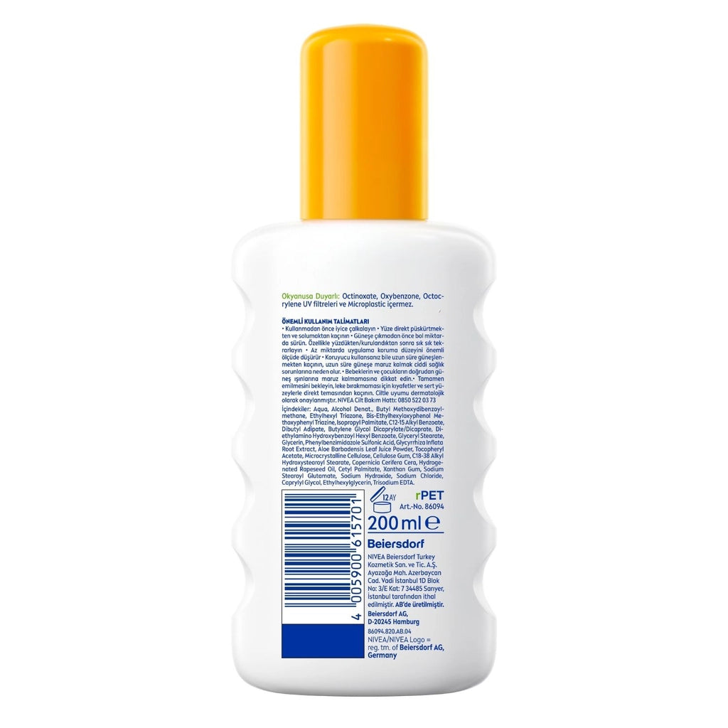 Nivea Sun SPF50 Instant Protective Body Sun Spray Against Sun Allergy 200 ml