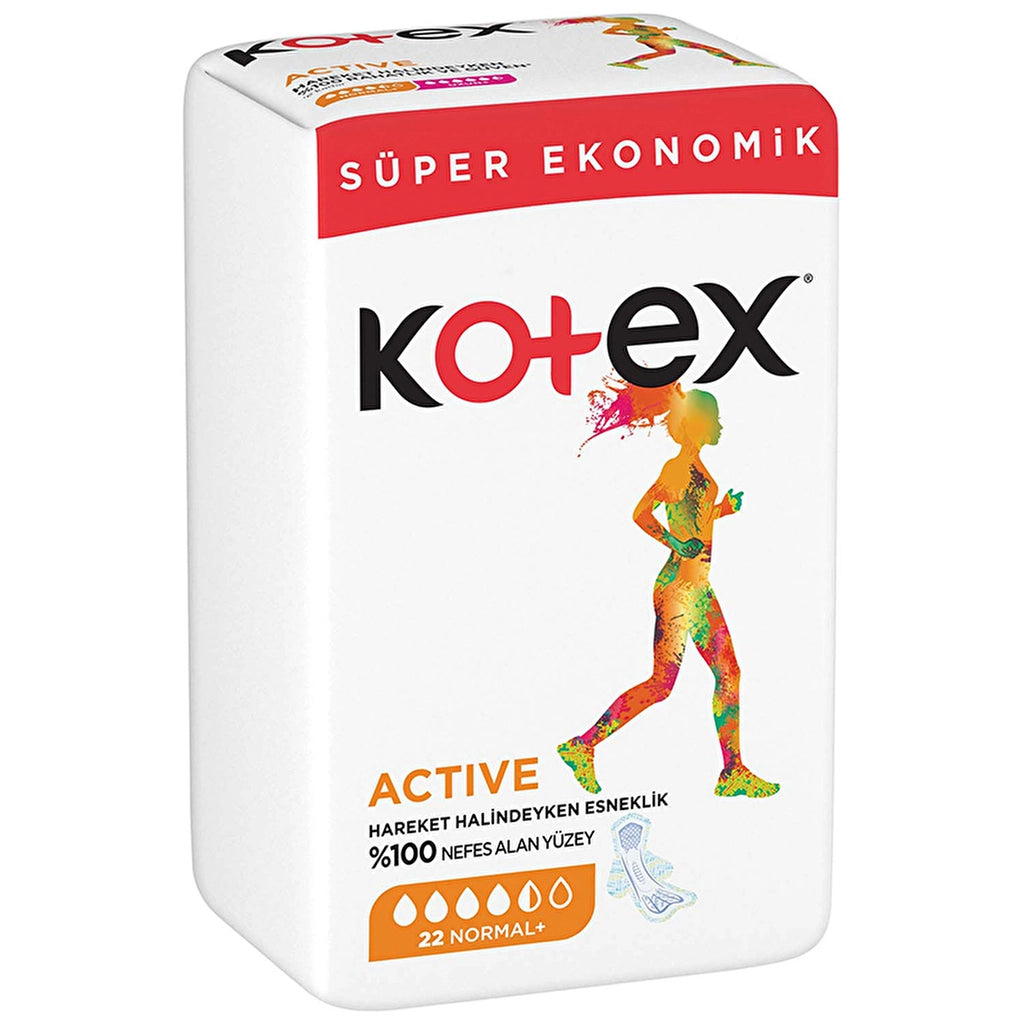 Kotex Active Hygienic Pads Normal 22 Pack Super Economical