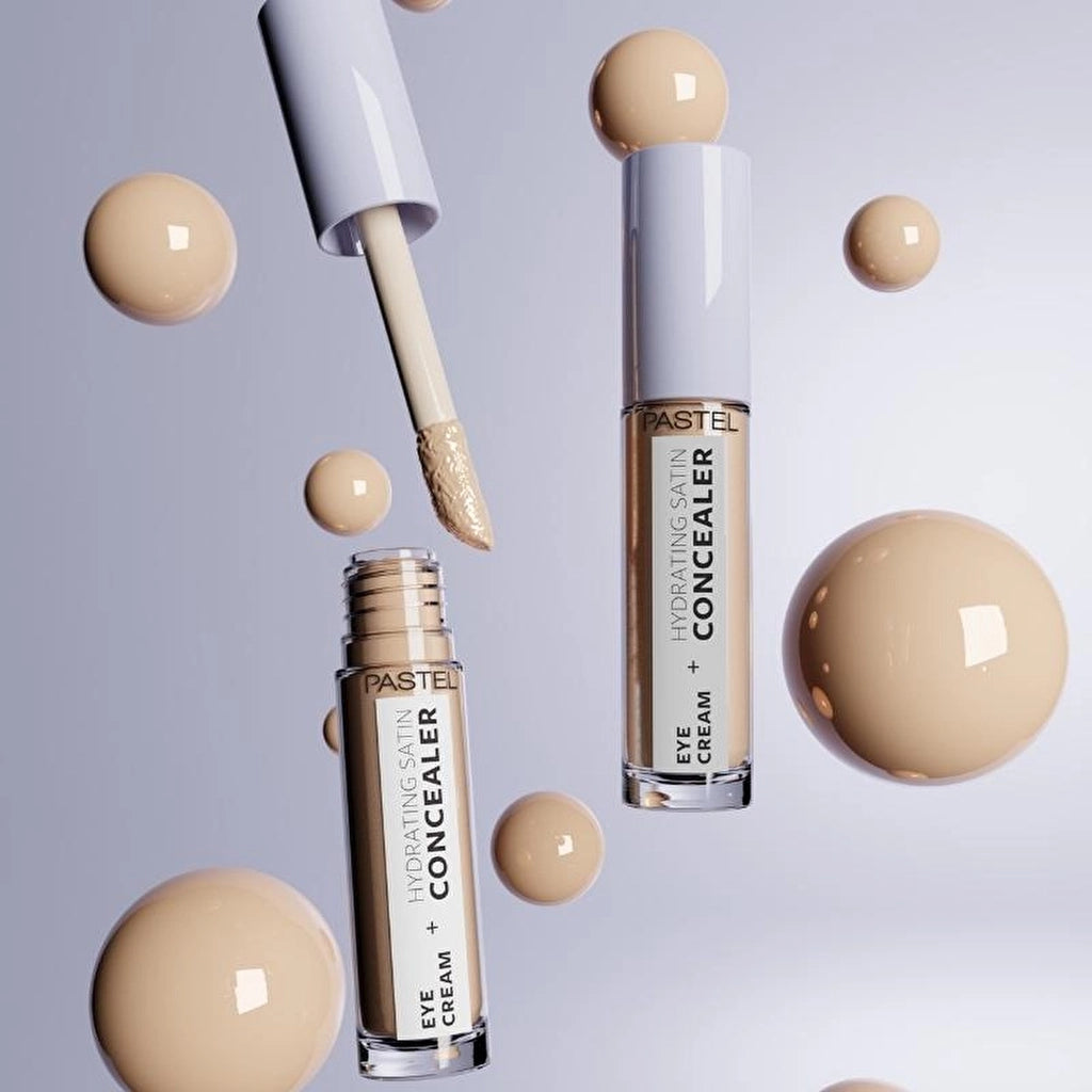 Pastel Makeup To Skincare Eye Cream + Hydrating Satin Concealer - Eye Cream + Under Eye Concealer 66 Deep Medium