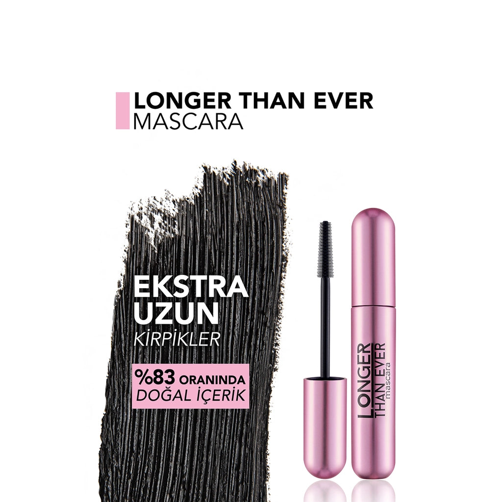 Flormar Longer Than Ever Eyelash Extension Effective Nourishing Mascara 001 Black