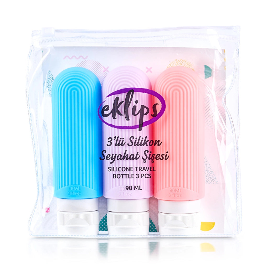Eklips Silicone Travel Bottle 3 Pack 90 ml