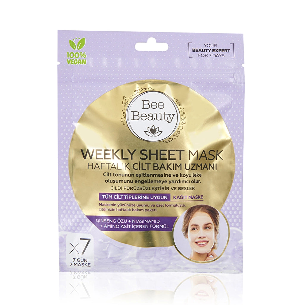 Bee Beauty 7-Piece Paper Face Mask