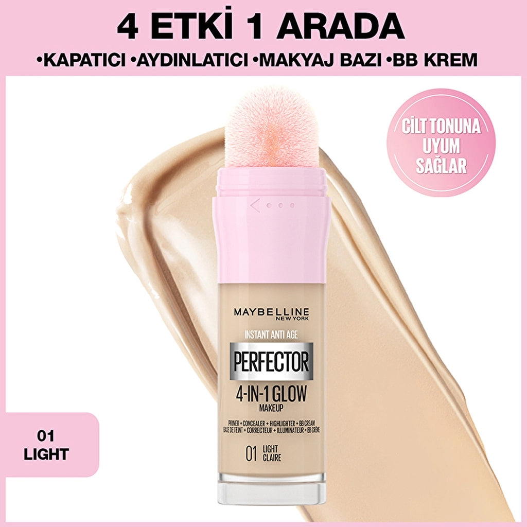Maybelline New York Instant Perfector Glow 4 Effects in 1 Foundation 01 Light