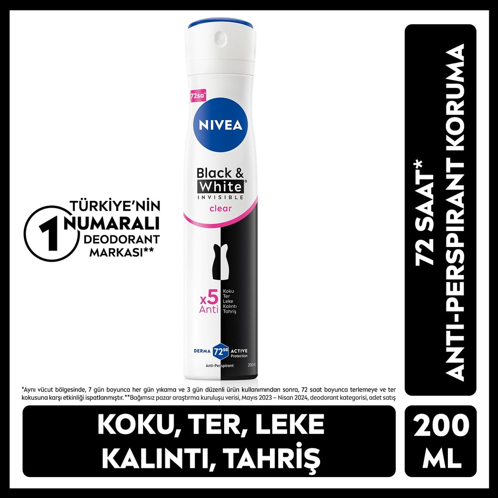 Nivea Black & White Invisible Clear Women&