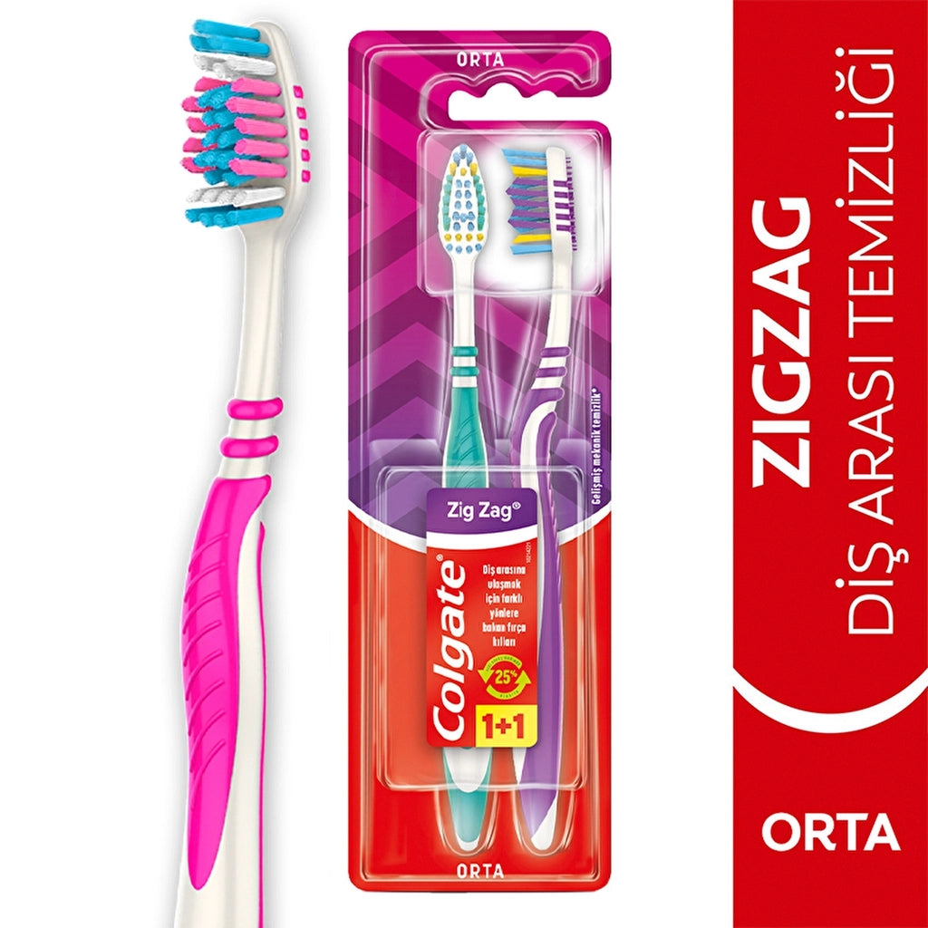 Colgate Zig Zag Toothbrush 1+1 (Medium)