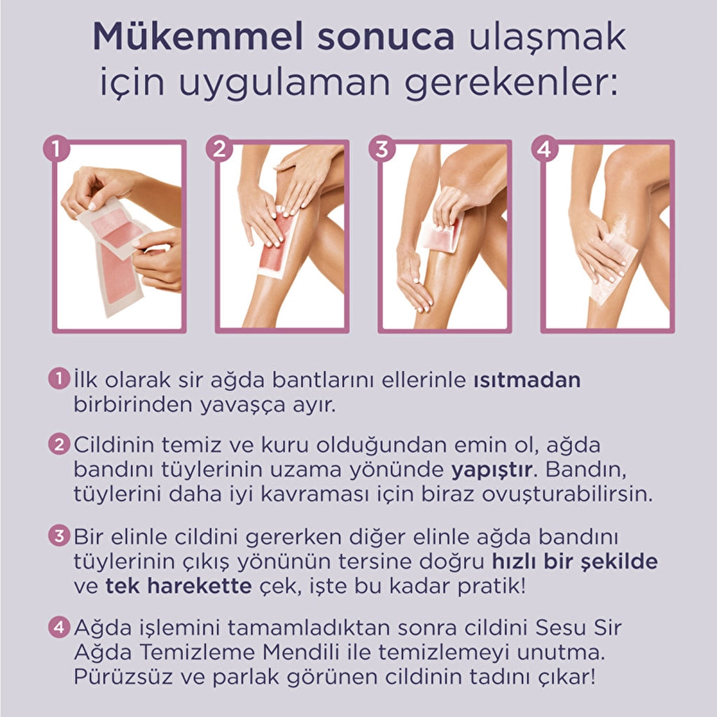 Sesu Waxing Strips for Sensitive Skin, Pack of 12