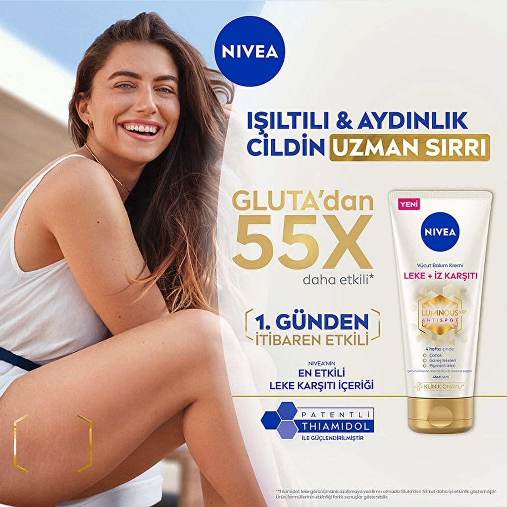 Nivea Luminous Anti-Blemish and Scar Moisturizing Body Care Cream 200 ml