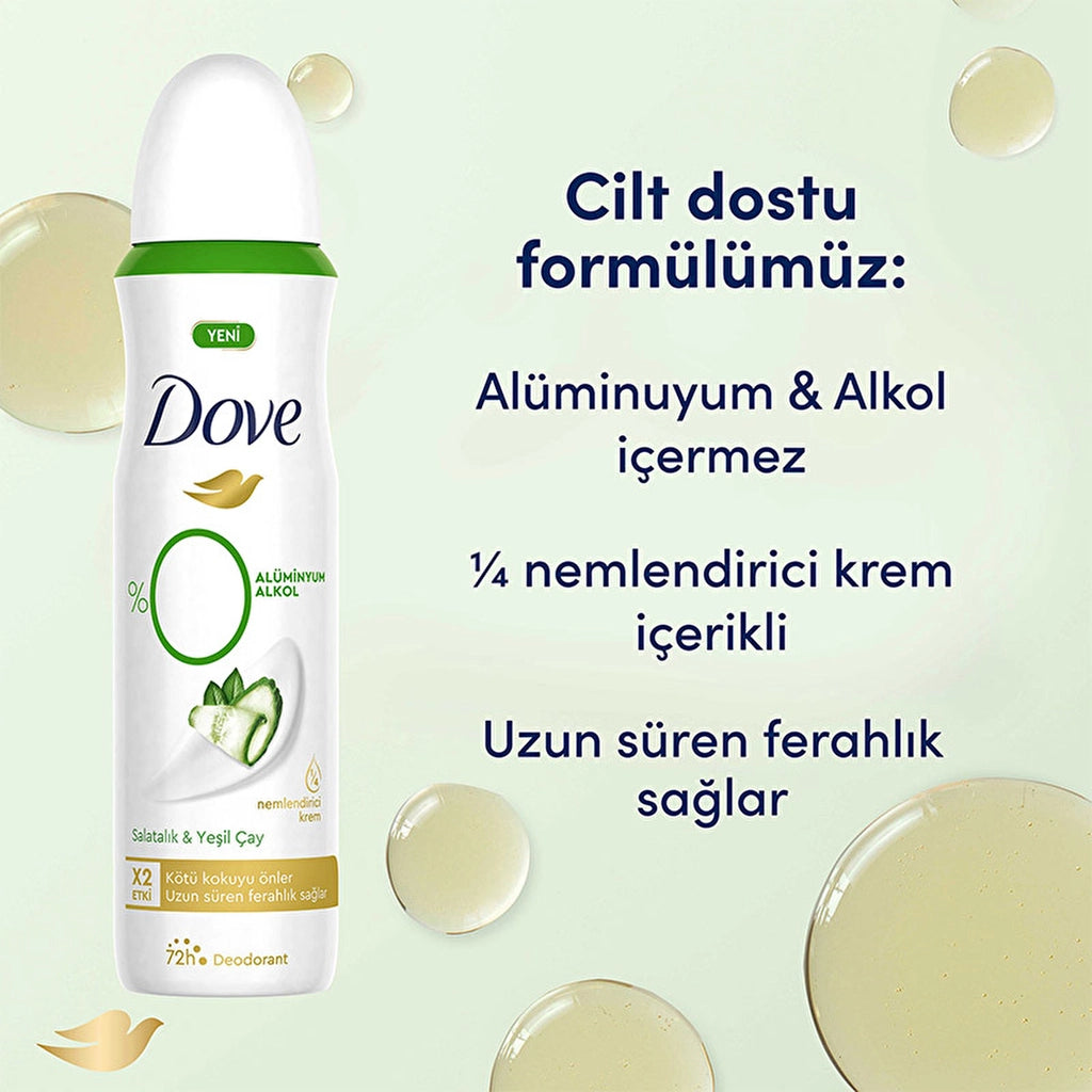 Dove 0% Aluminum Cucumber & Green Tea Women&
