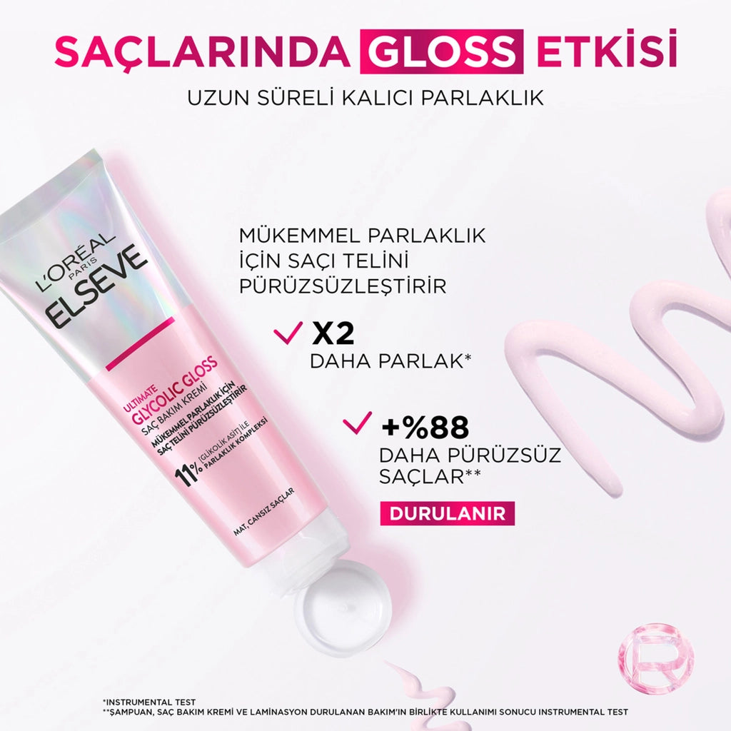 Loreal Paris Elseve Ultimate Glycolic Gloss Smoothing Conditioner for Perfect Shine 150