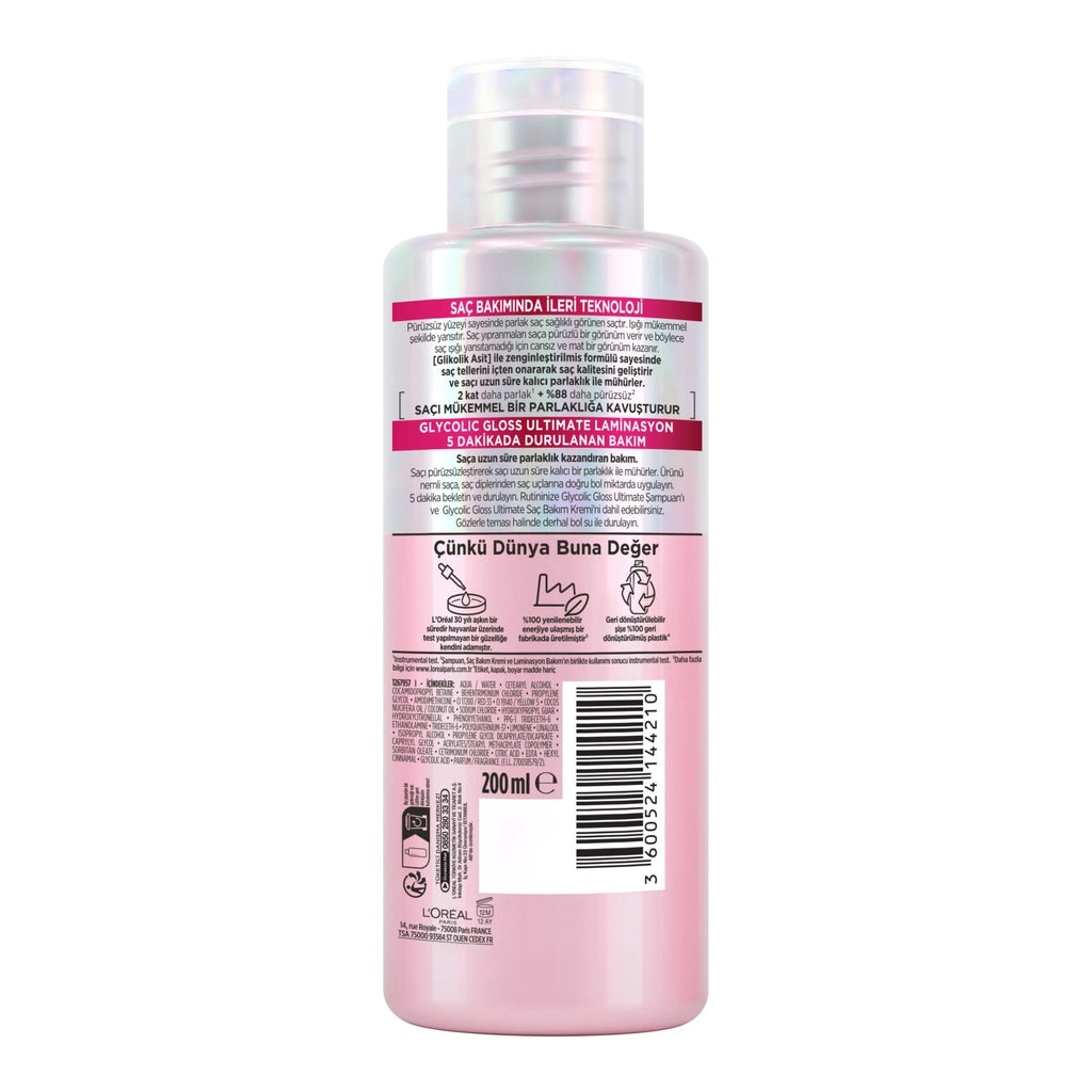 Loreal Paris Elseve Ultimate Glycolic Gloss Lamination Sealing Shine 200 ml