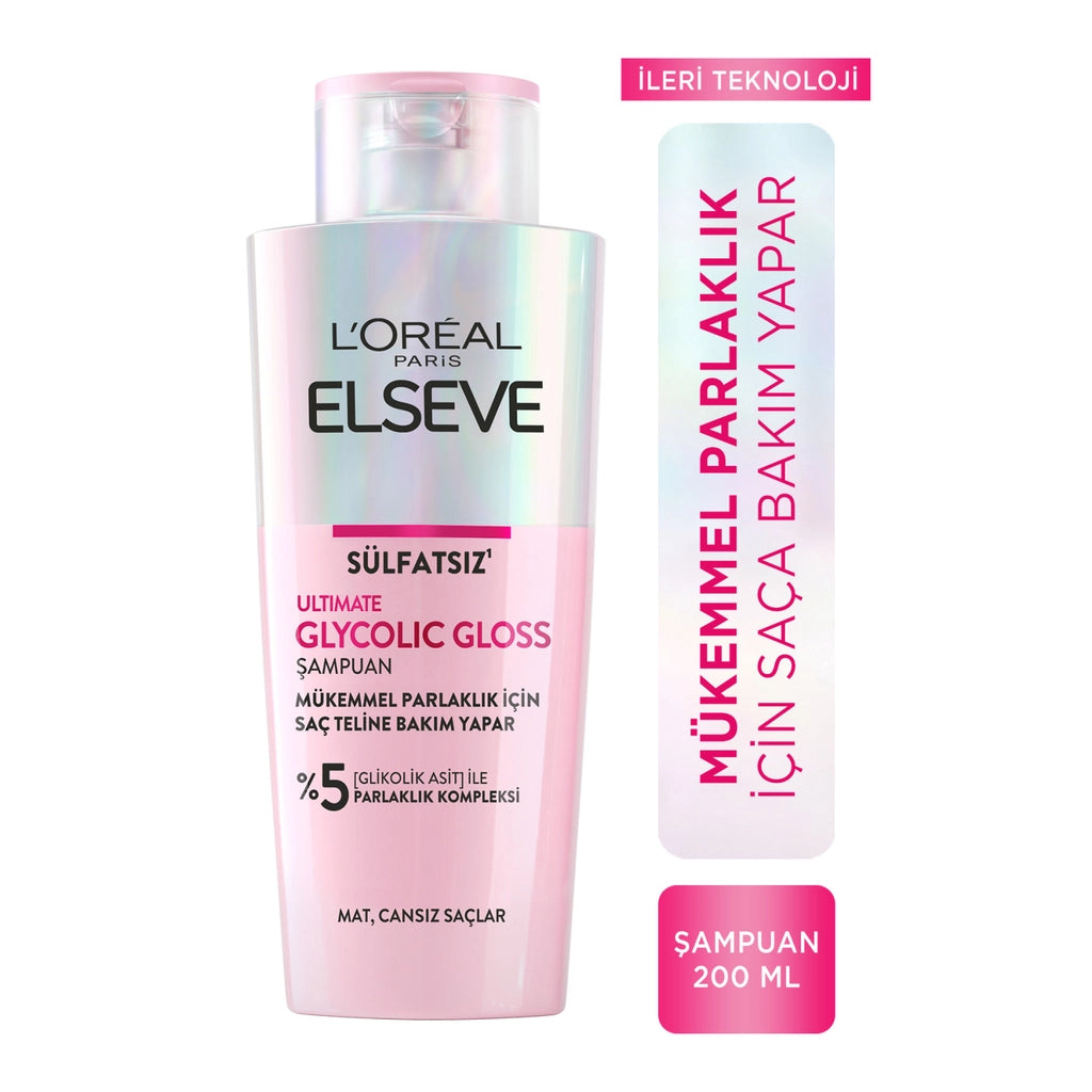 Loreal Paris Elseve Ultimate Glycolic Gloss Conditioning Shampoo for Perfect Shine 200 ml